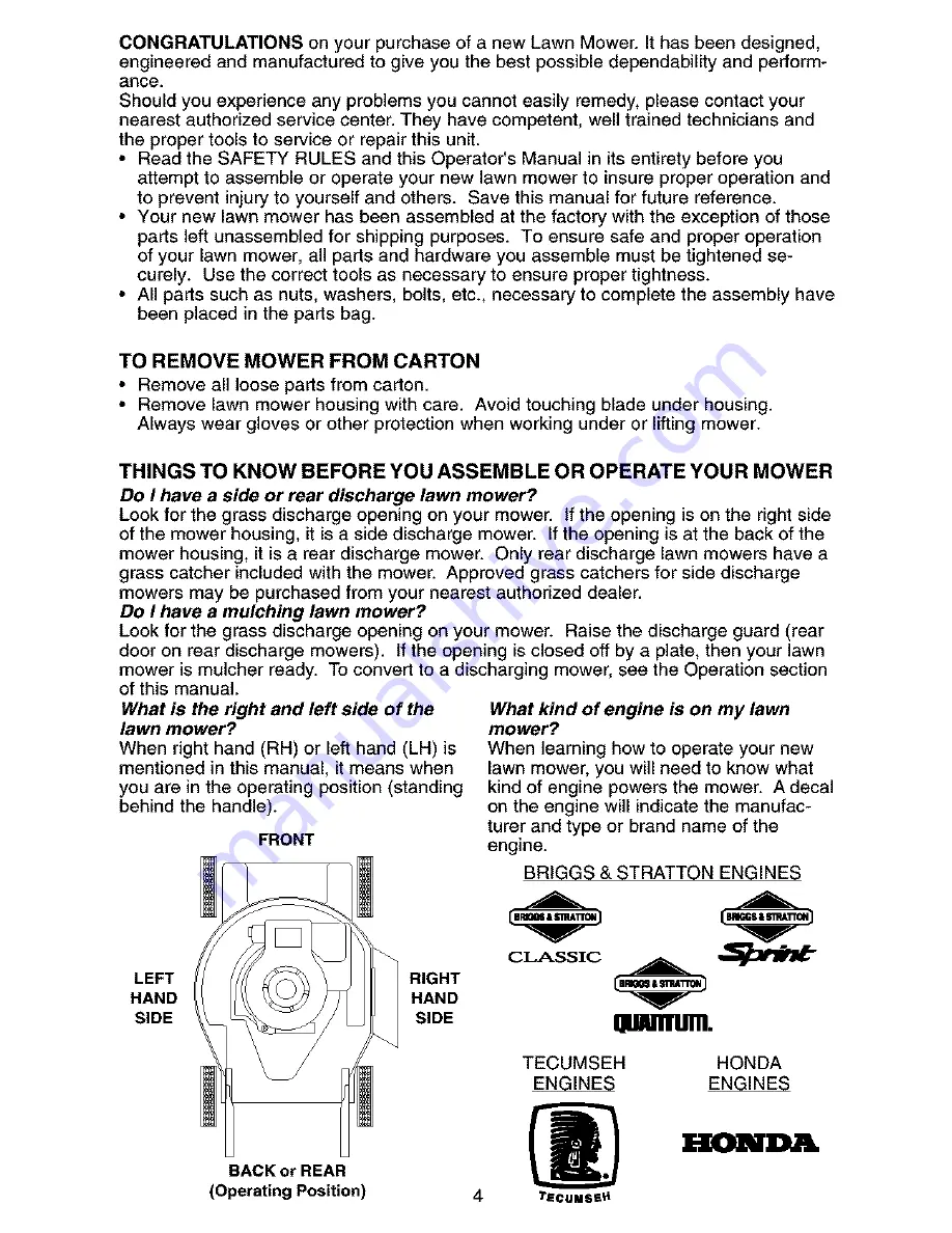 Craftsman 917376751 Operator'S Manual Download Page 4