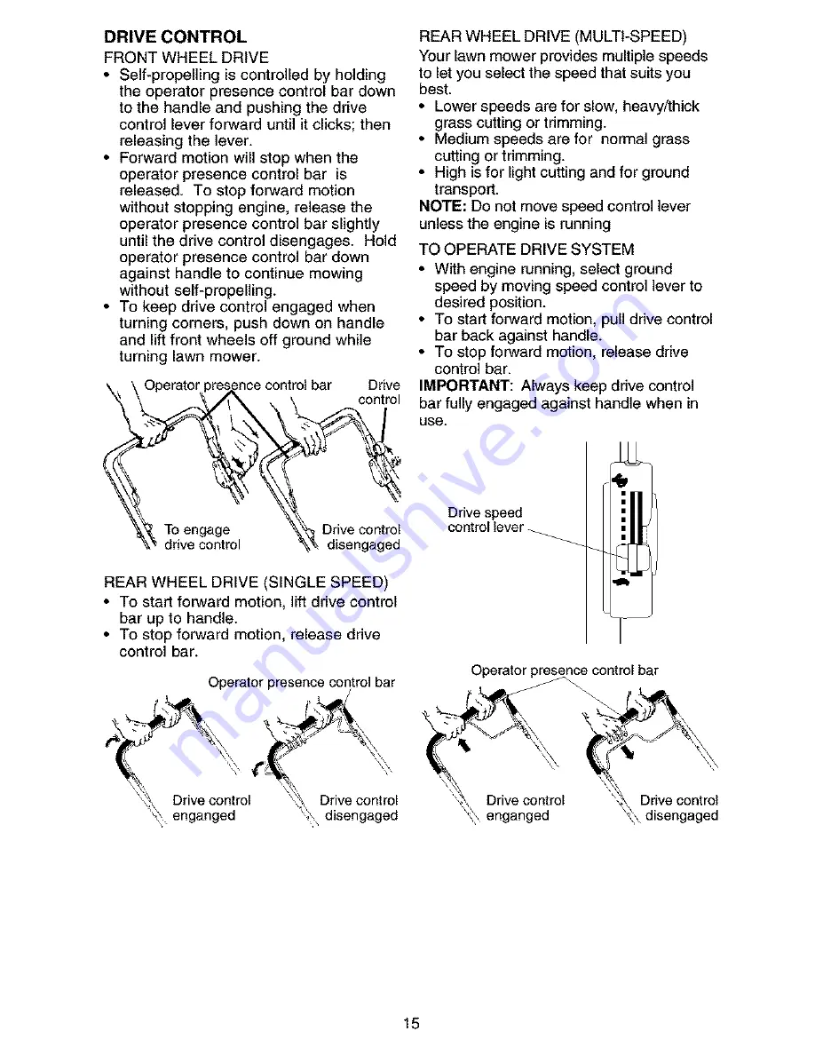 Craftsman 917376751 Operator'S Manual Download Page 15