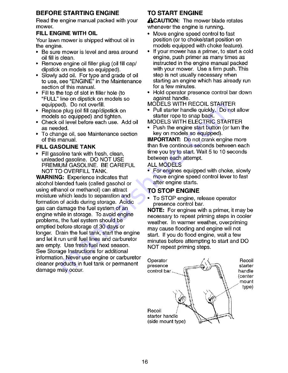 Craftsman 917376751 Operator'S Manual Download Page 16