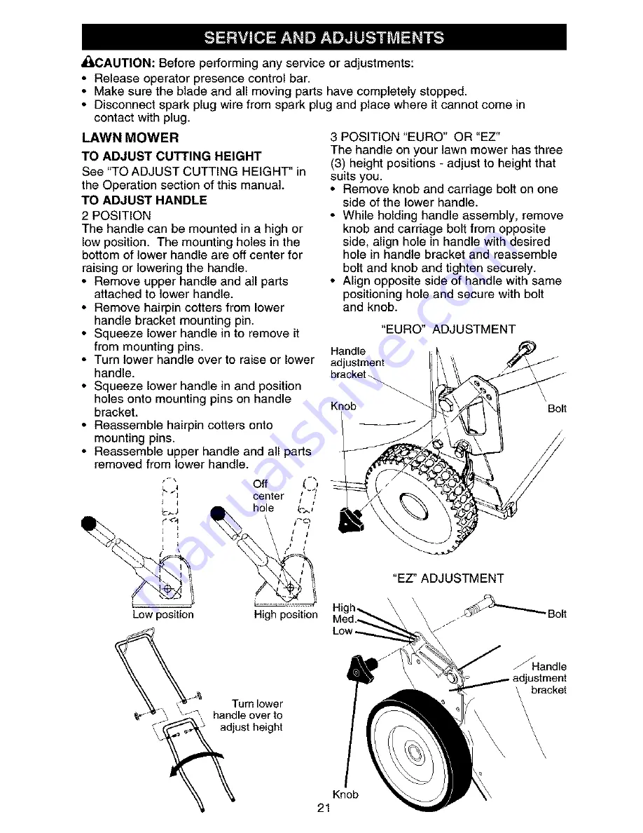 Craftsman 917376751 Operator'S Manual Download Page 21