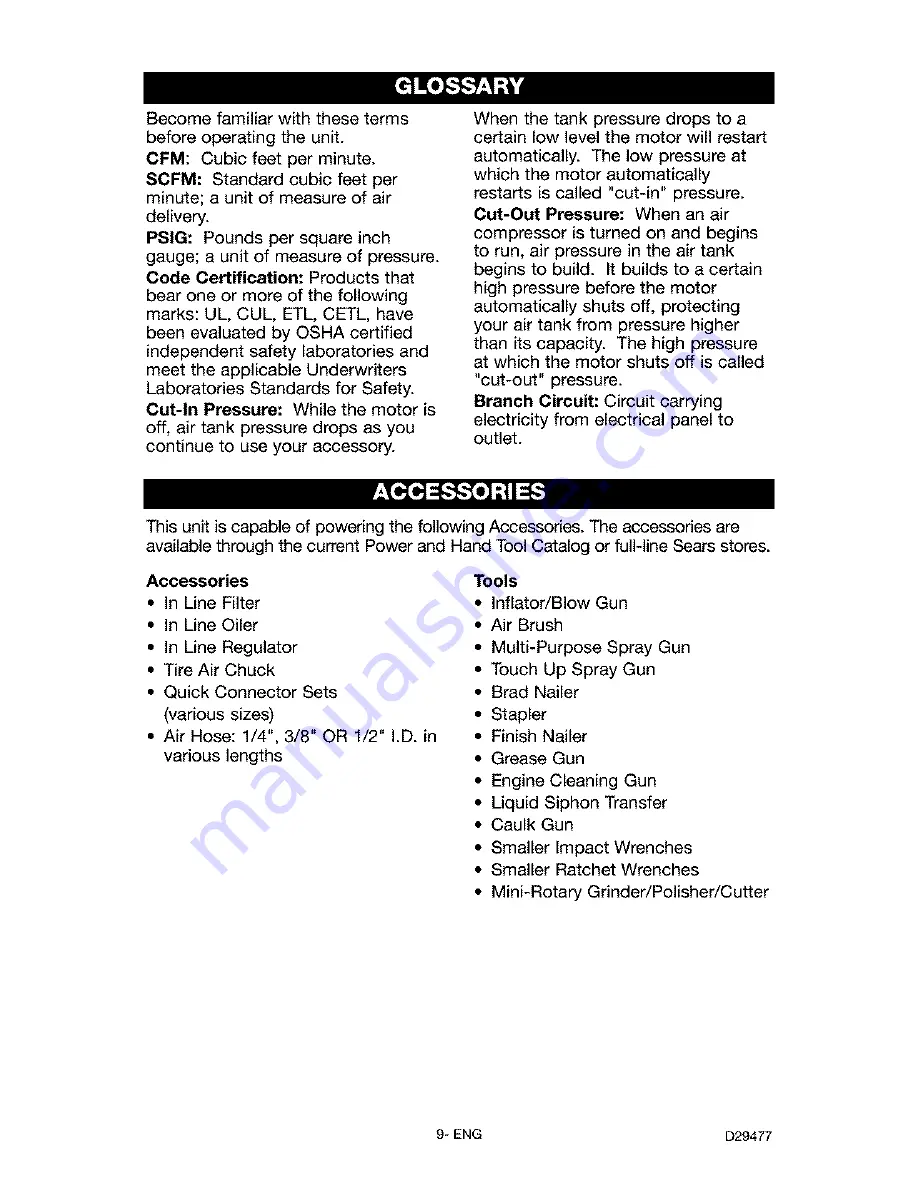 Craftsman 919.152390 Owner'S Manual Download Page 9