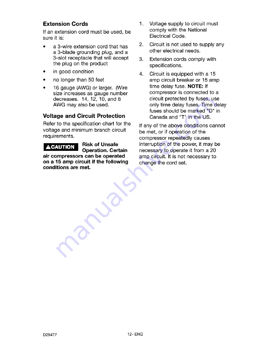 Craftsman 919.152390 Owner'S Manual Download Page 12