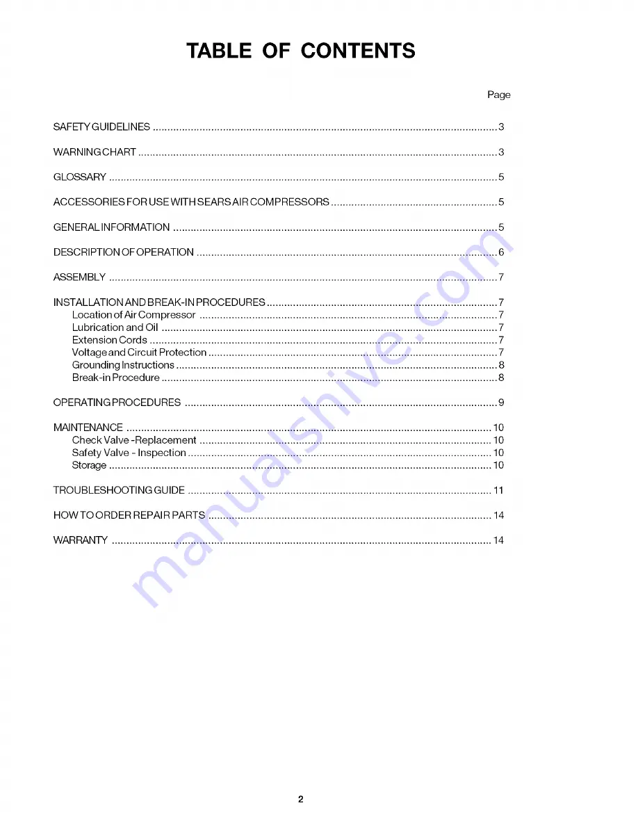 Craftsman 919.162121 Owner'S Manual Download Page 2