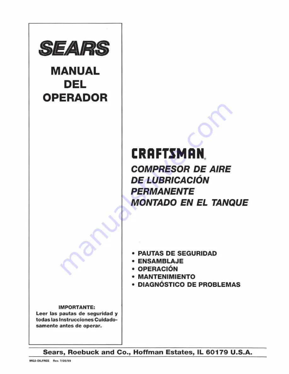 Craftsman 919.165230 Owner'S Manual Download Page 15