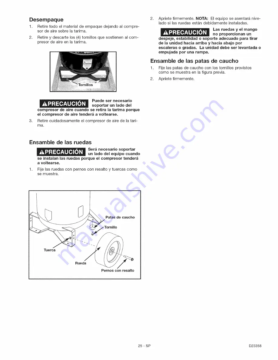 Craftsman 919.167310 Operator'S Manual Download Page 25