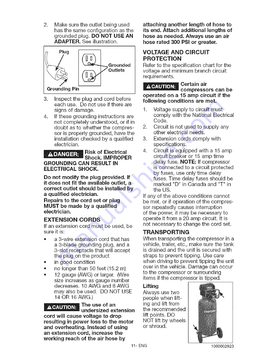 Craftsman 919.167620 Owner'S Manual Download Page 11