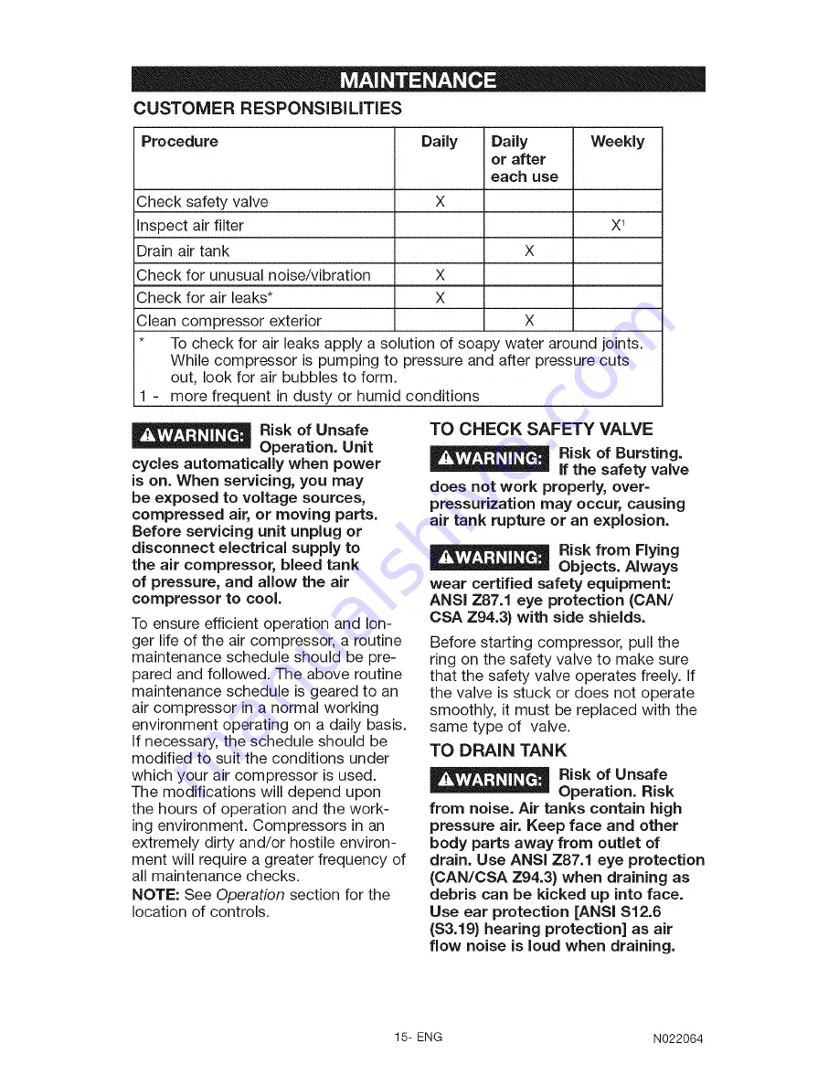 Craftsman 919.167700 Owner'S Manual Download Page 15