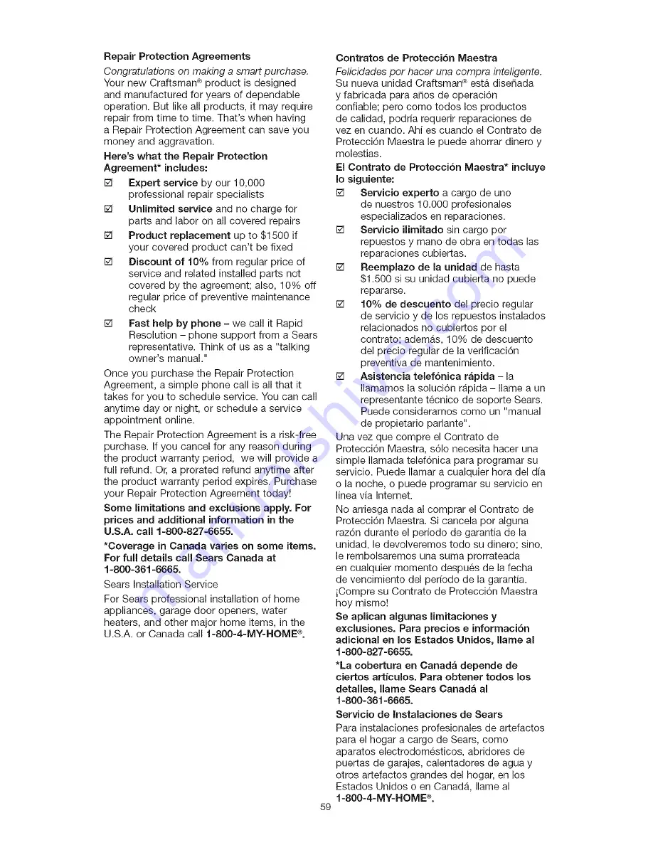 Craftsman 919.195414 Owner'S Manual Download Page 54