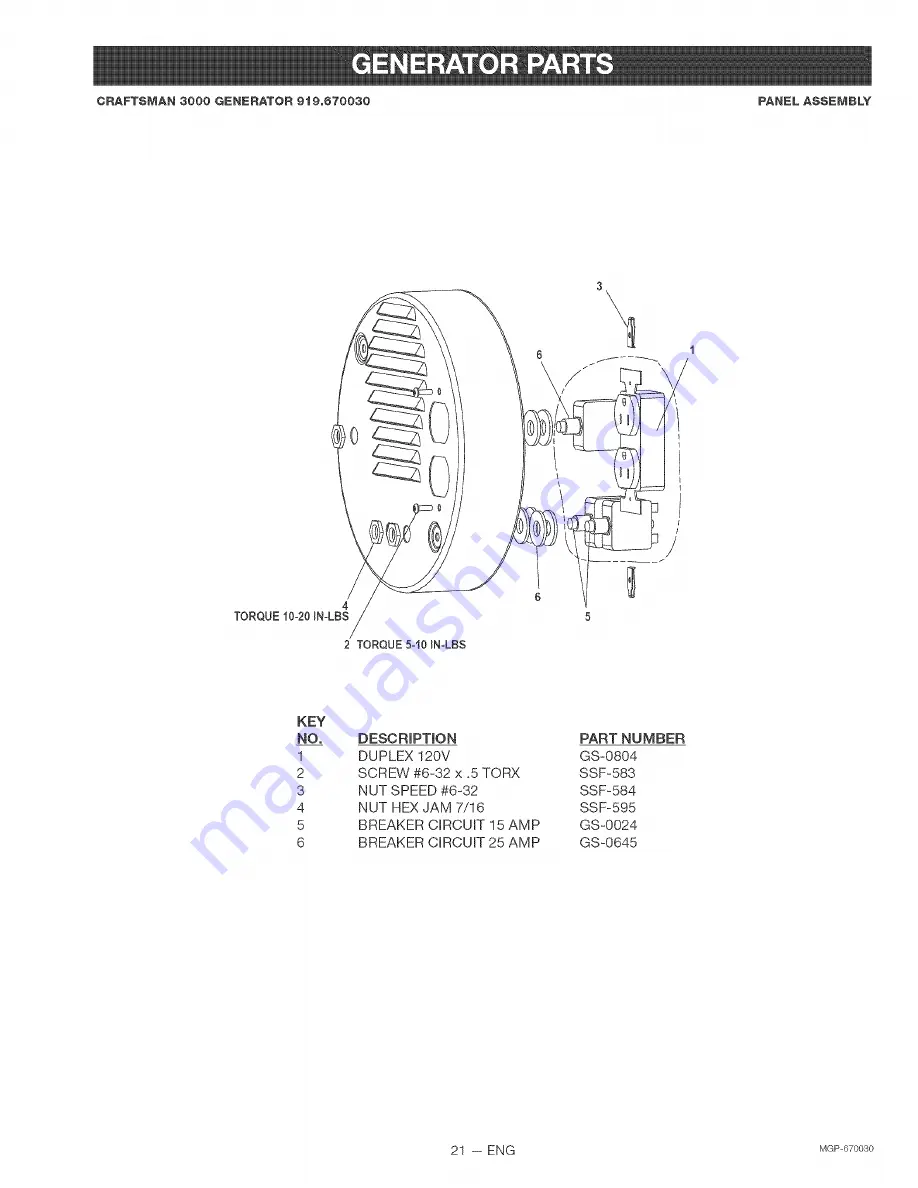 Craftsman 919.670030 Скачать руководство пользователя страница 21