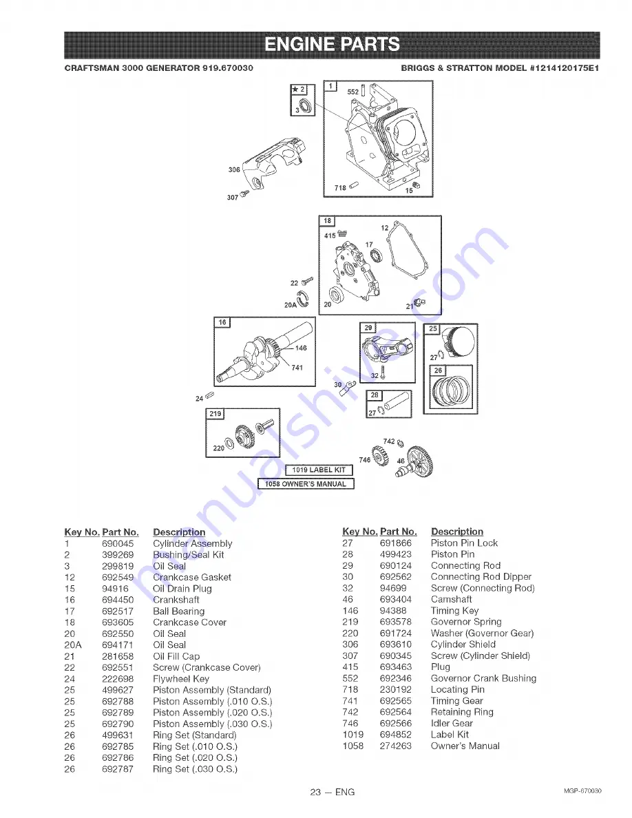 Craftsman 919.670030 Скачать руководство пользователя страница 23