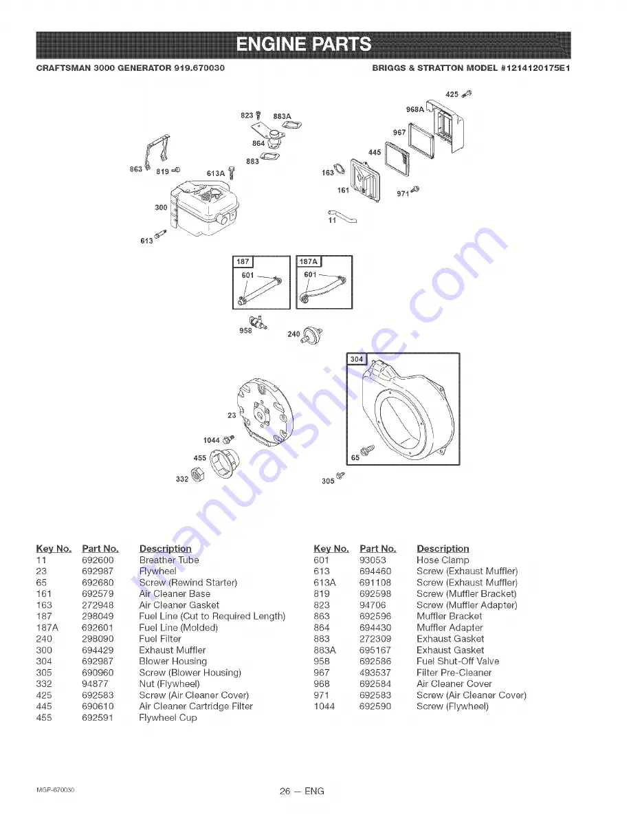 Craftsman 919.670030 Скачать руководство пользователя страница 26