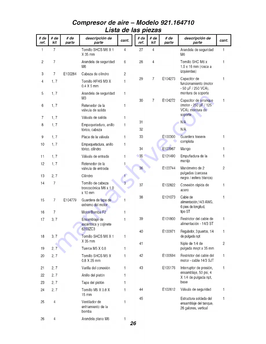 Craftsman 921.164710 Owner'S Manual Download Page 26