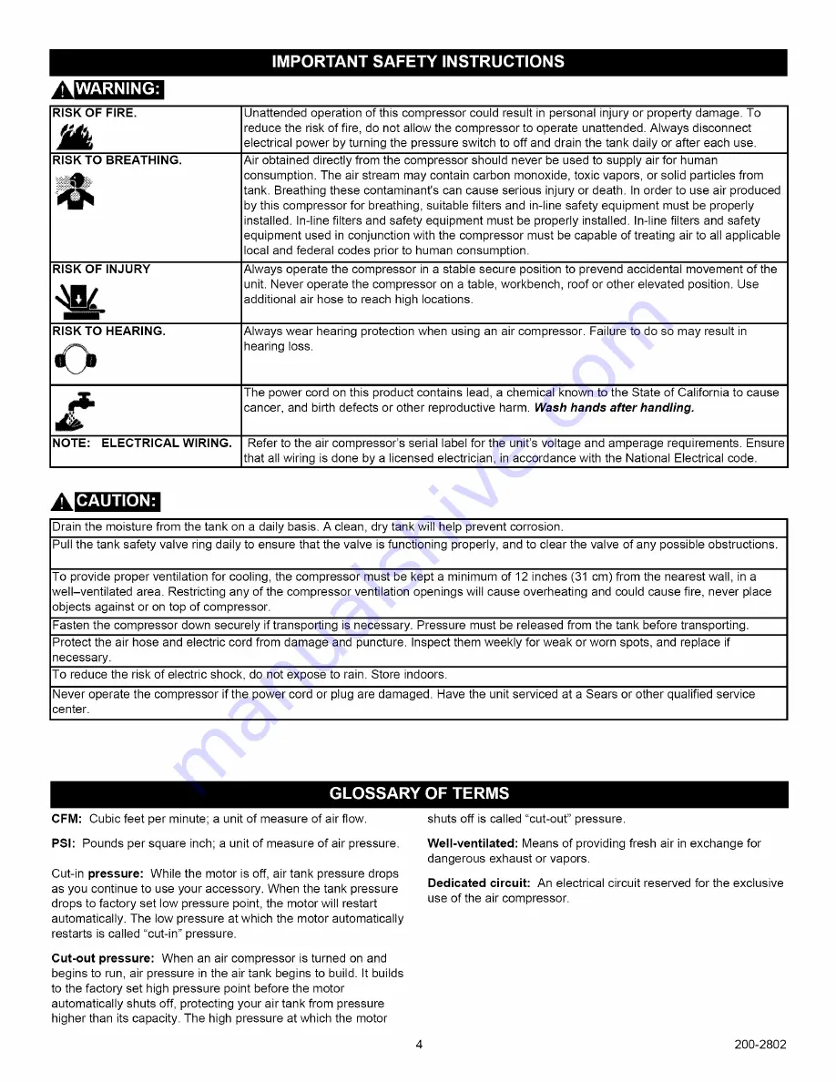 Craftsman 921.16473 Owner'S Manual Download Page 4