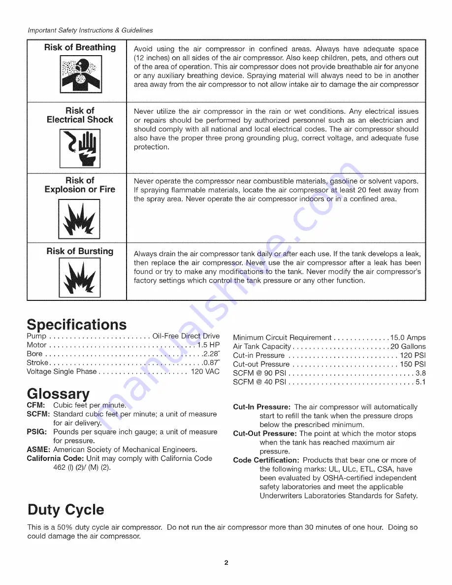 Craftsman 921.169130 Owner'S Manual Download Page 4