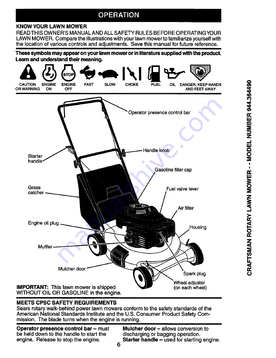 Craftsman 944.364490 Owner'S Manual Download Page 6