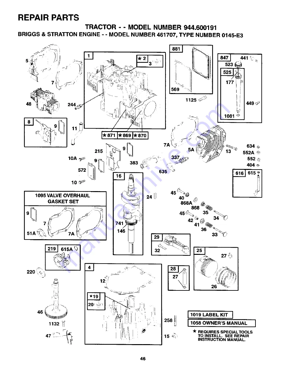 Craftsman 944.600191 Owner'S Manual Download Page 46