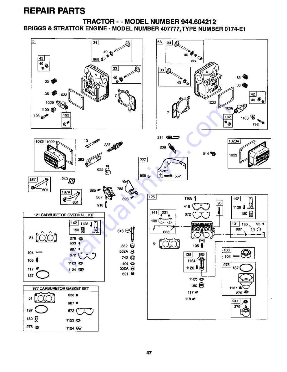 Craftsman 944.604212 Owner'S Manual Download Page 47