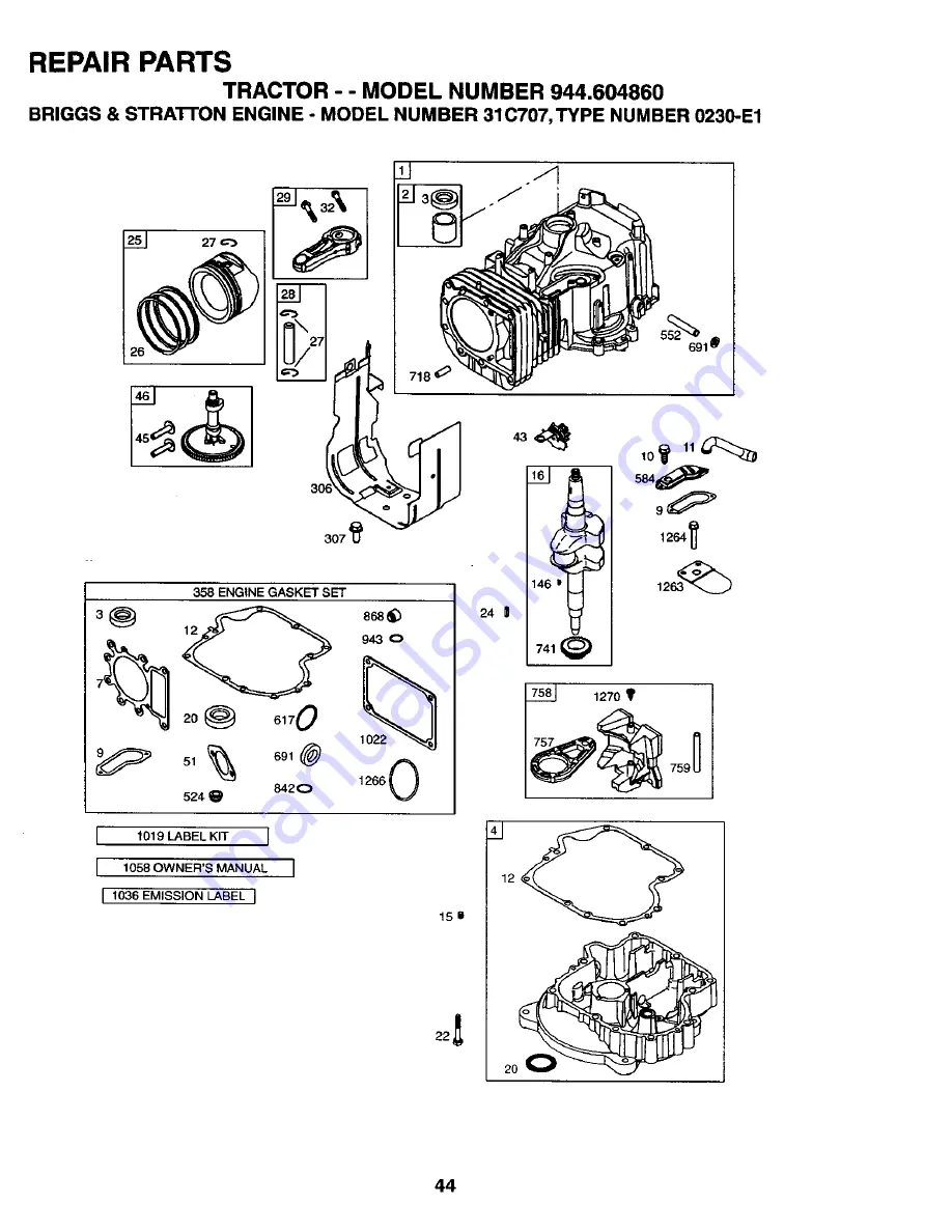 Craftsman 944.604860 Скачать руководство пользователя страница 44