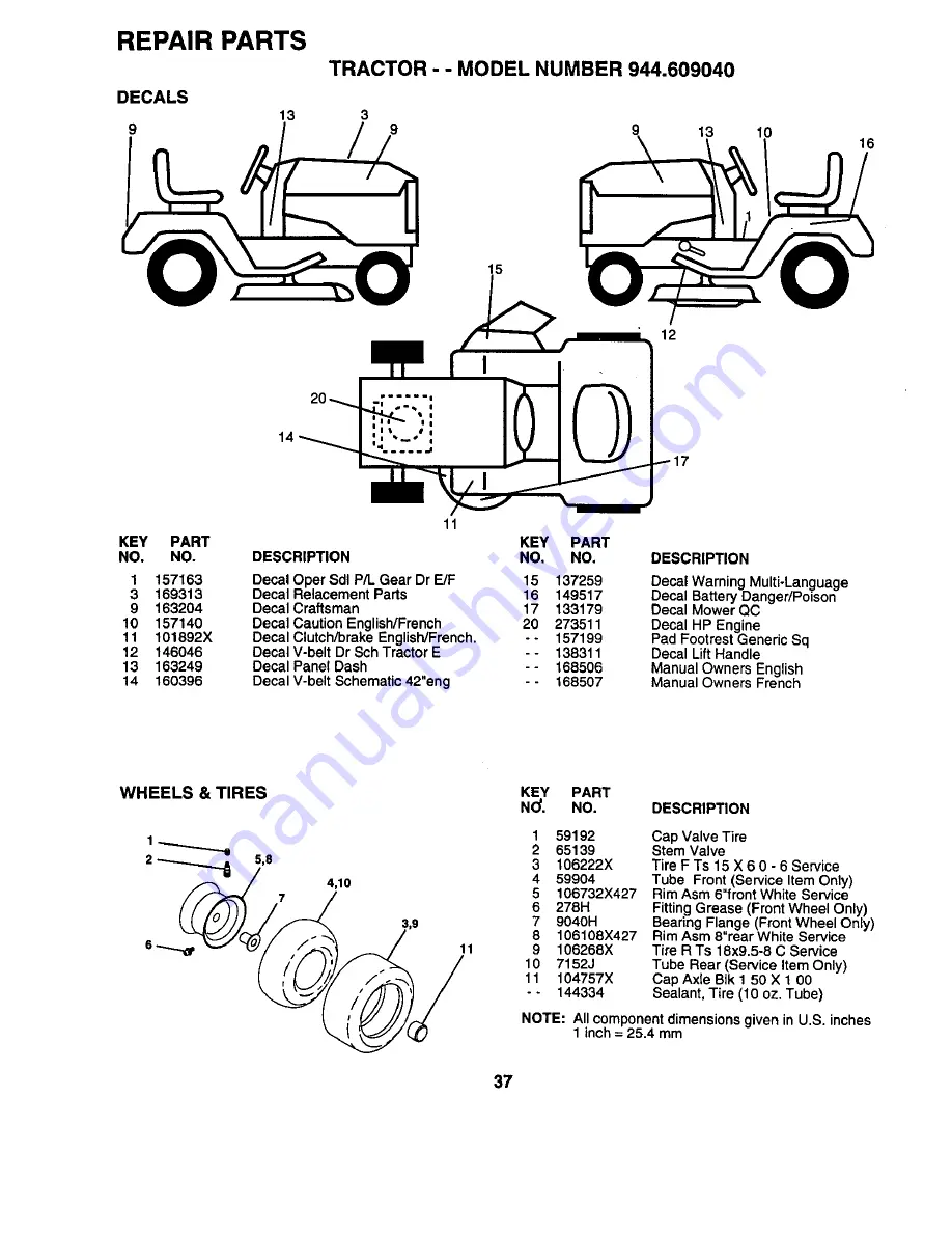 Craftsman 944.609040 Owner'S Manual Download Page 37