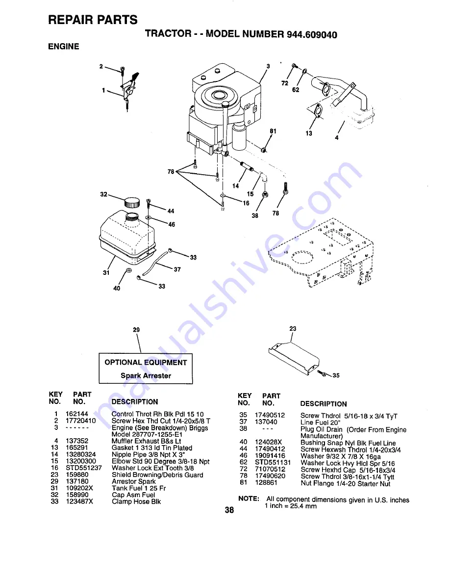 Craftsman 944.609040 Owner'S Manual Download Page 38