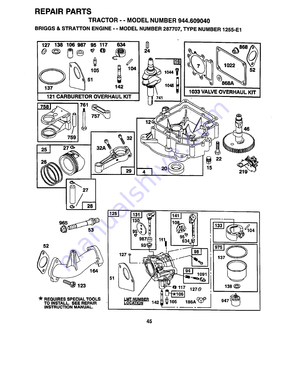 Craftsman 944.609040 Owner'S Manual Download Page 45