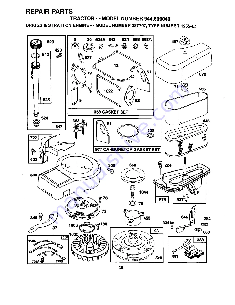 Craftsman 944.609040 Owner'S Manual Download Page 46