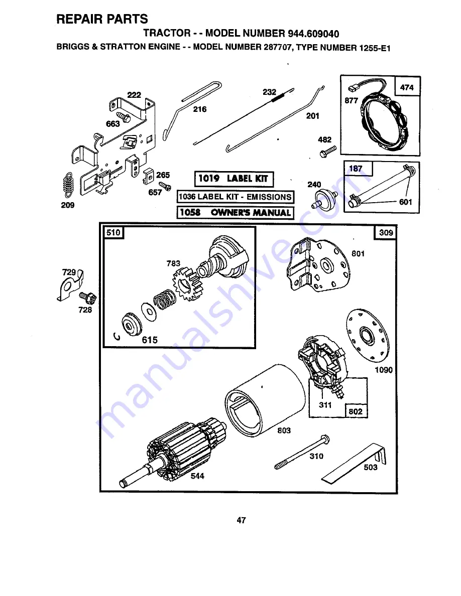 Craftsman 944.609040 Owner'S Manual Download Page 47