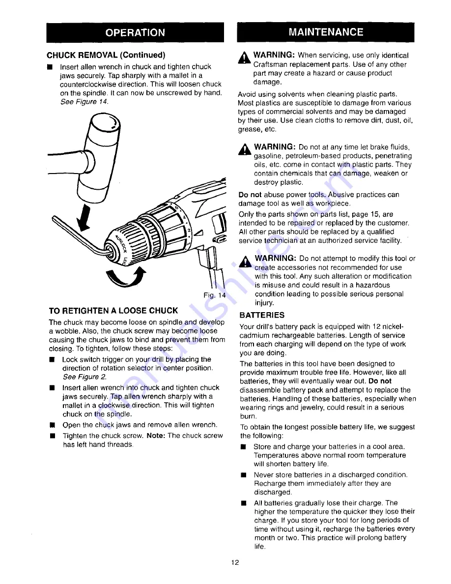 Craftsman 973.111290 Owner'S Manual Download Page 12