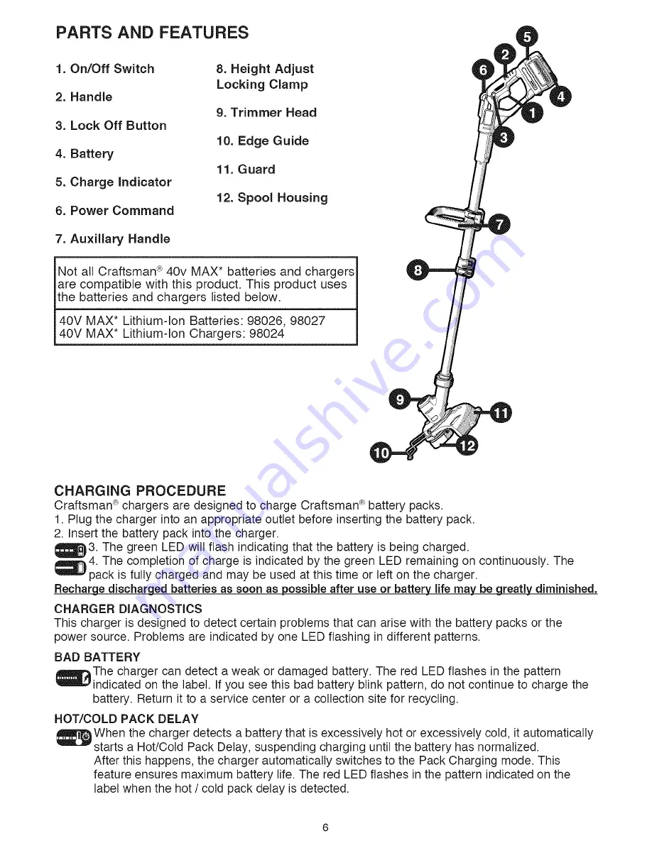 Craftsman 98020 Operator'S Manual Download Page 6