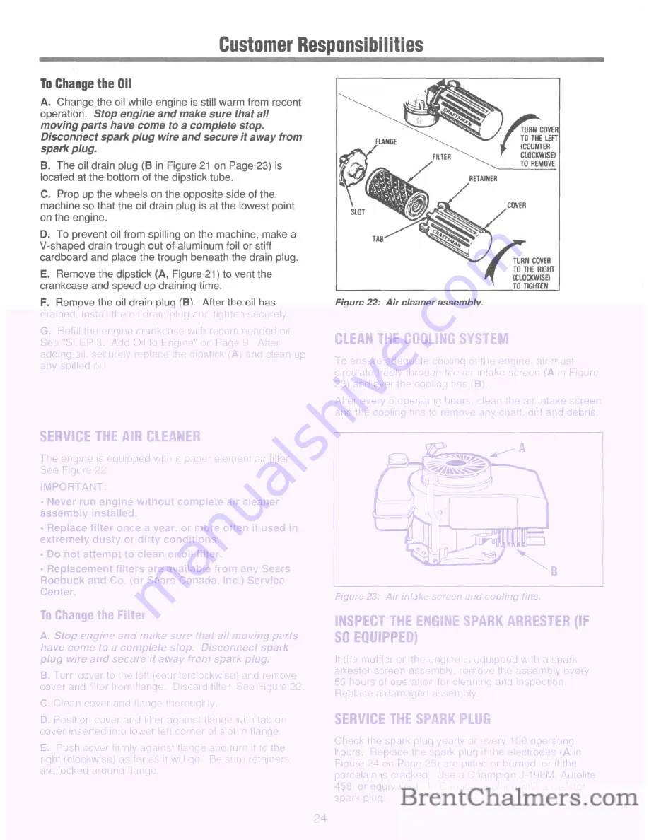 Craftsman 987.799600 Owner'S Manual Download Page 26