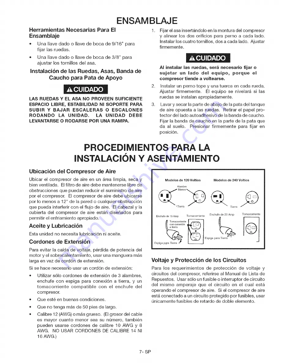 Craftsman Air compressor Owner'S Manual Download Page 21