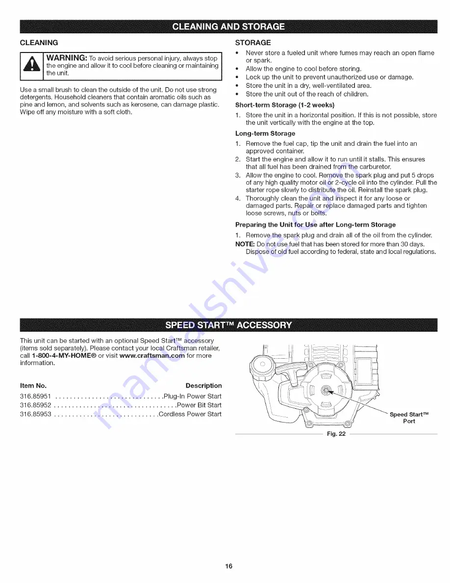 Craftsman BUSHWACKER INCREDI-PULL 316.715860 Скачать руководство пользователя страница 16