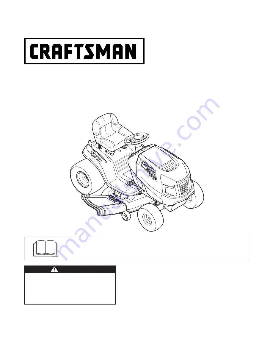 Craftsman C459.60310 Operator'S Manual Download Page 1