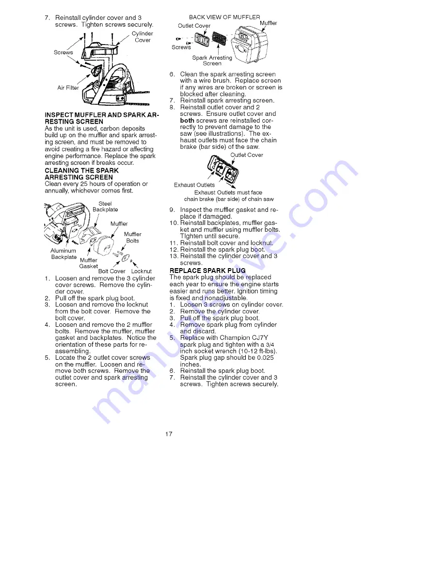 Craftsman C944.411462 Скачать руководство пользователя страница 17