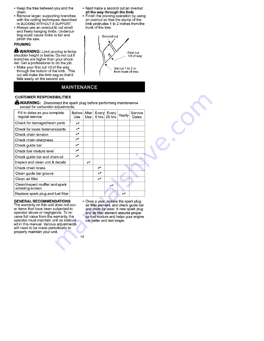 Craftsman C944.414420 Instruction Manual Download Page 14