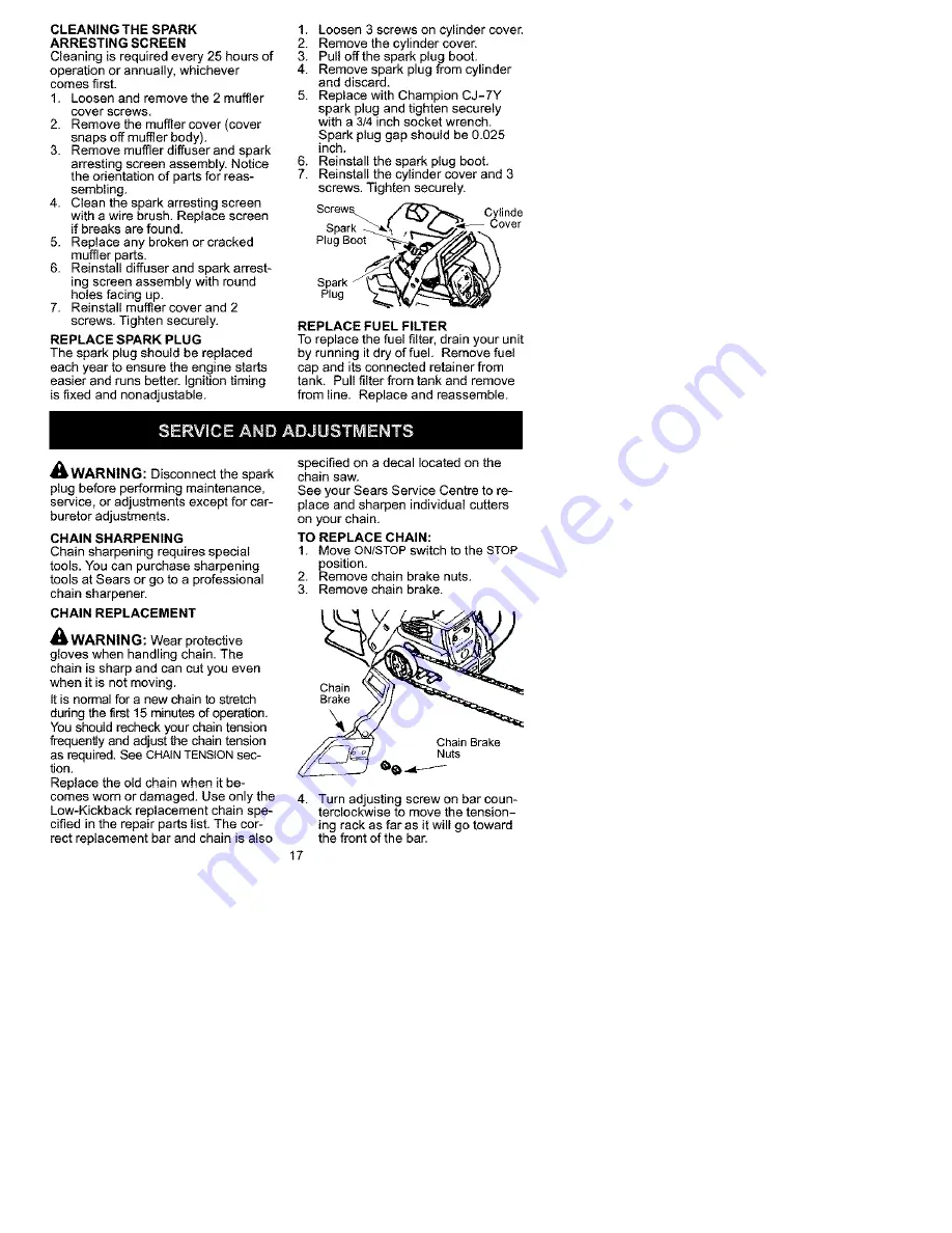 Craftsman C944.414420 Скачать руководство пользователя страница 17