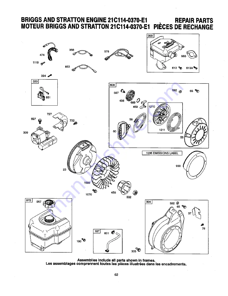 Craftsman C950524312A Скачать руководство пользователя страница 62