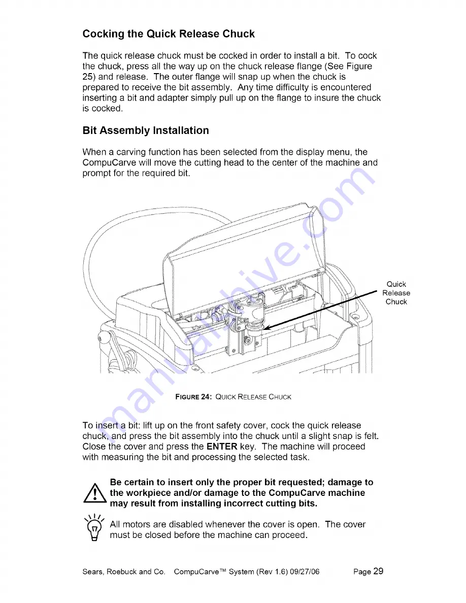 Craftsman CompuCarve 183.217540 Operator'S Manual Download Page 30