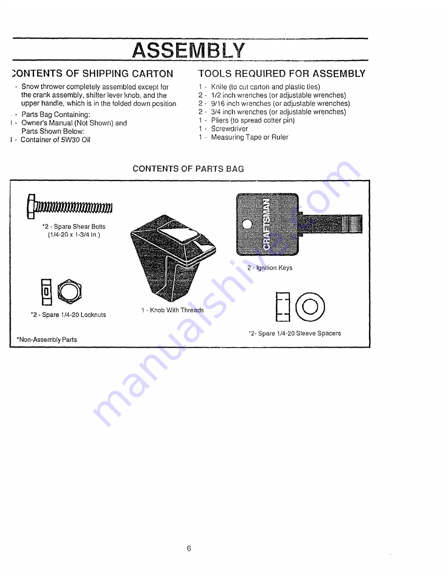 Craftsman Craftsman 536.886531 Owner'S Manual Download Page 6