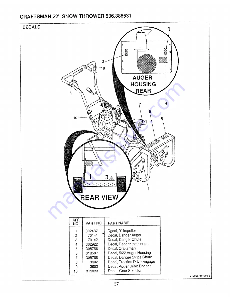 Craftsman Craftsman 536.886531 Скачать руководство пользователя страница 37