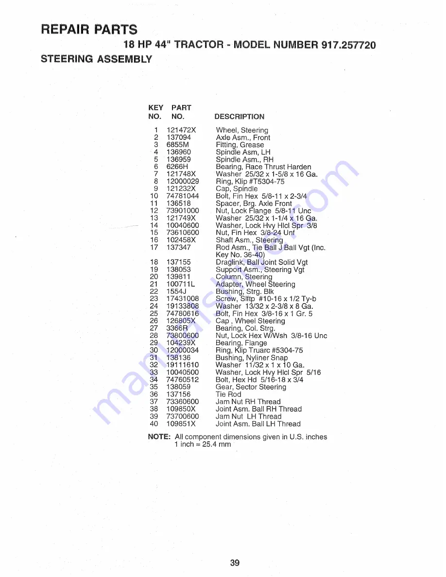 Craftsman Craftsman 917.257720 Owner'S Manual Download Page 39