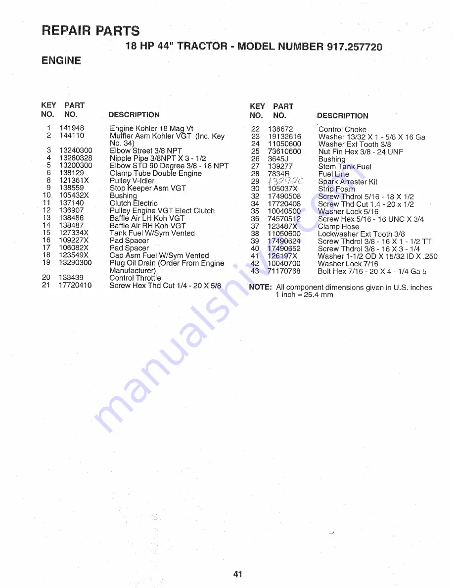 Craftsman Craftsman 917.257720 Owner'S Manual Download Page 41