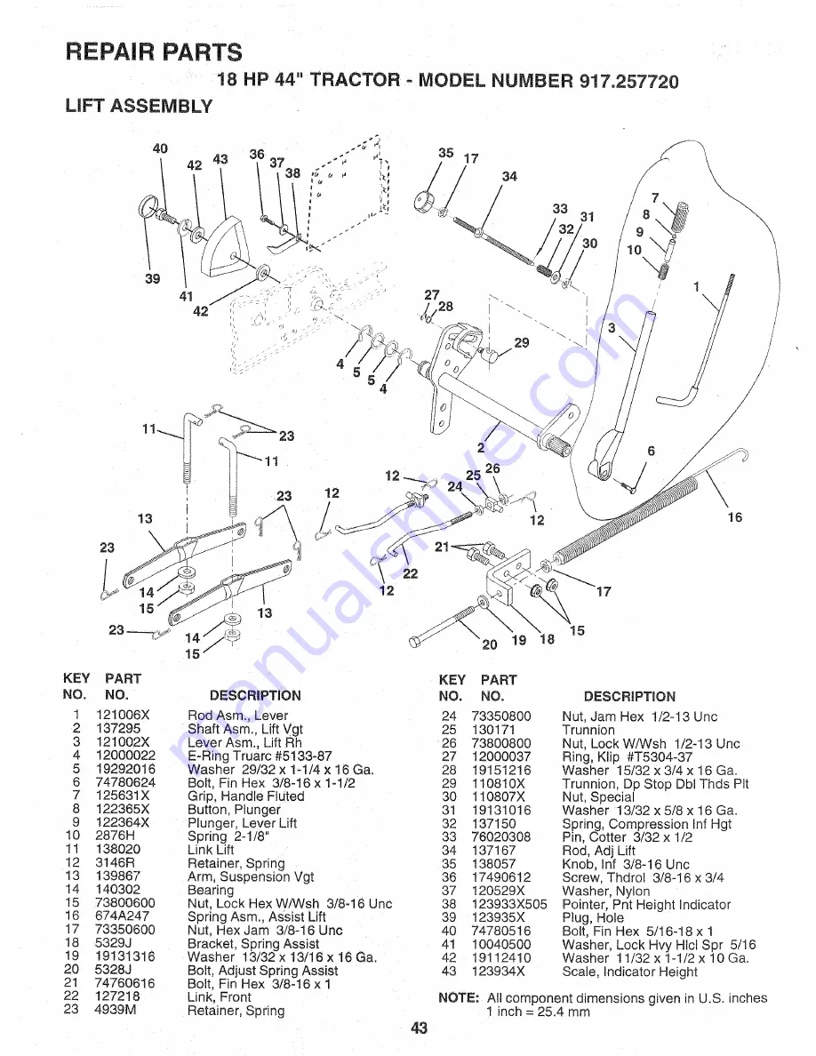 Craftsman Craftsman 917.257720 Owner'S Manual Download Page 43