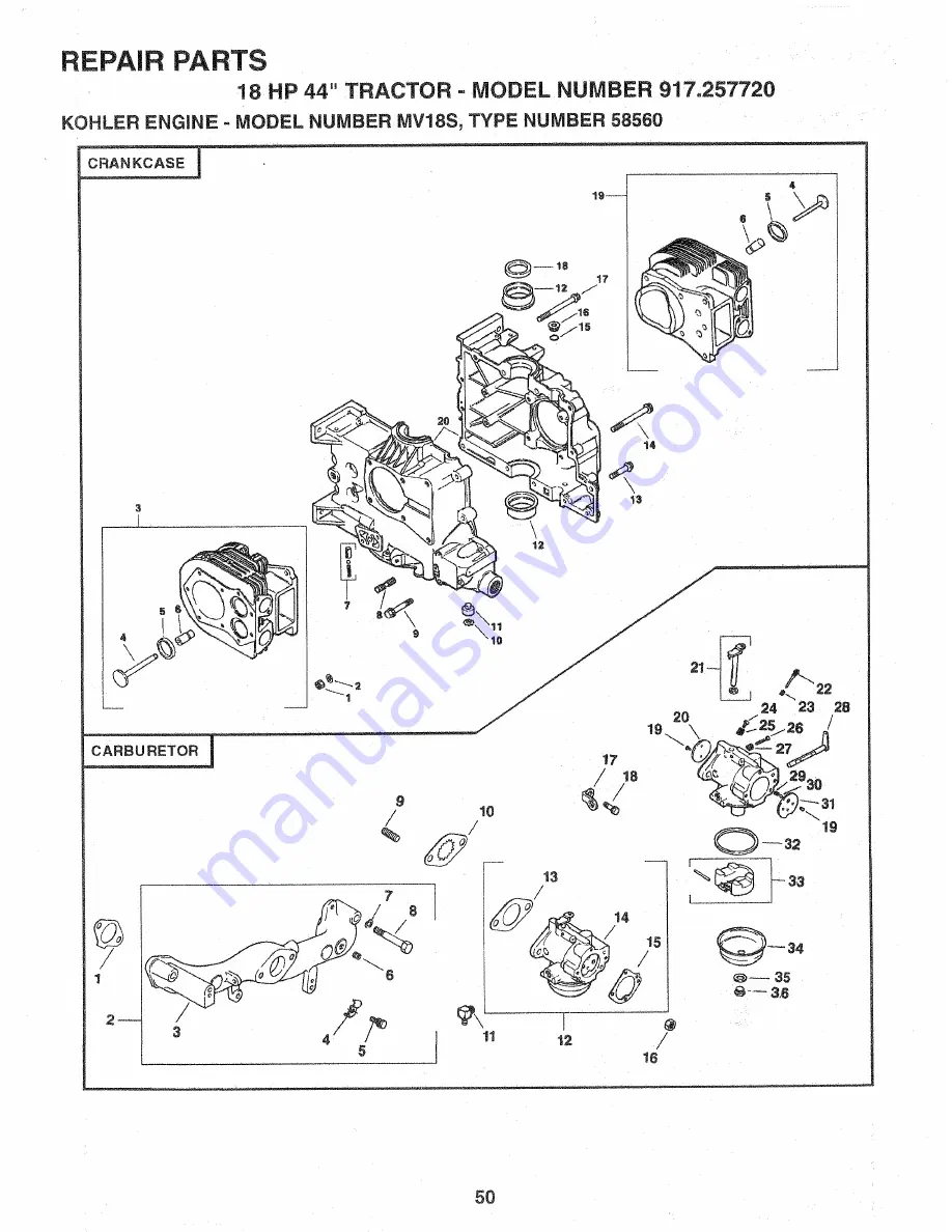 Craftsman Craftsman 917.257720 Owner'S Manual Download Page 50