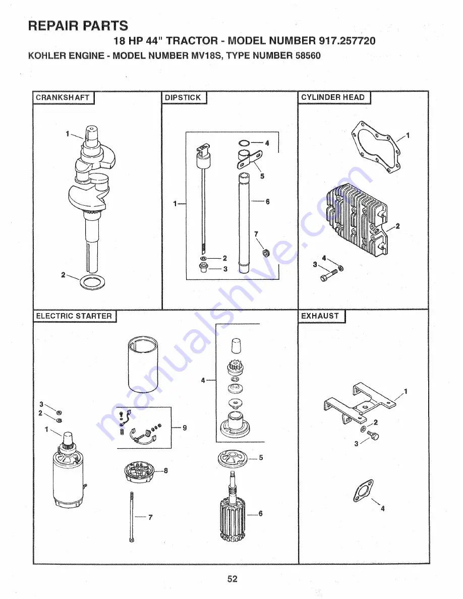 Craftsman Craftsman 917.257720 Скачать руководство пользователя страница 52