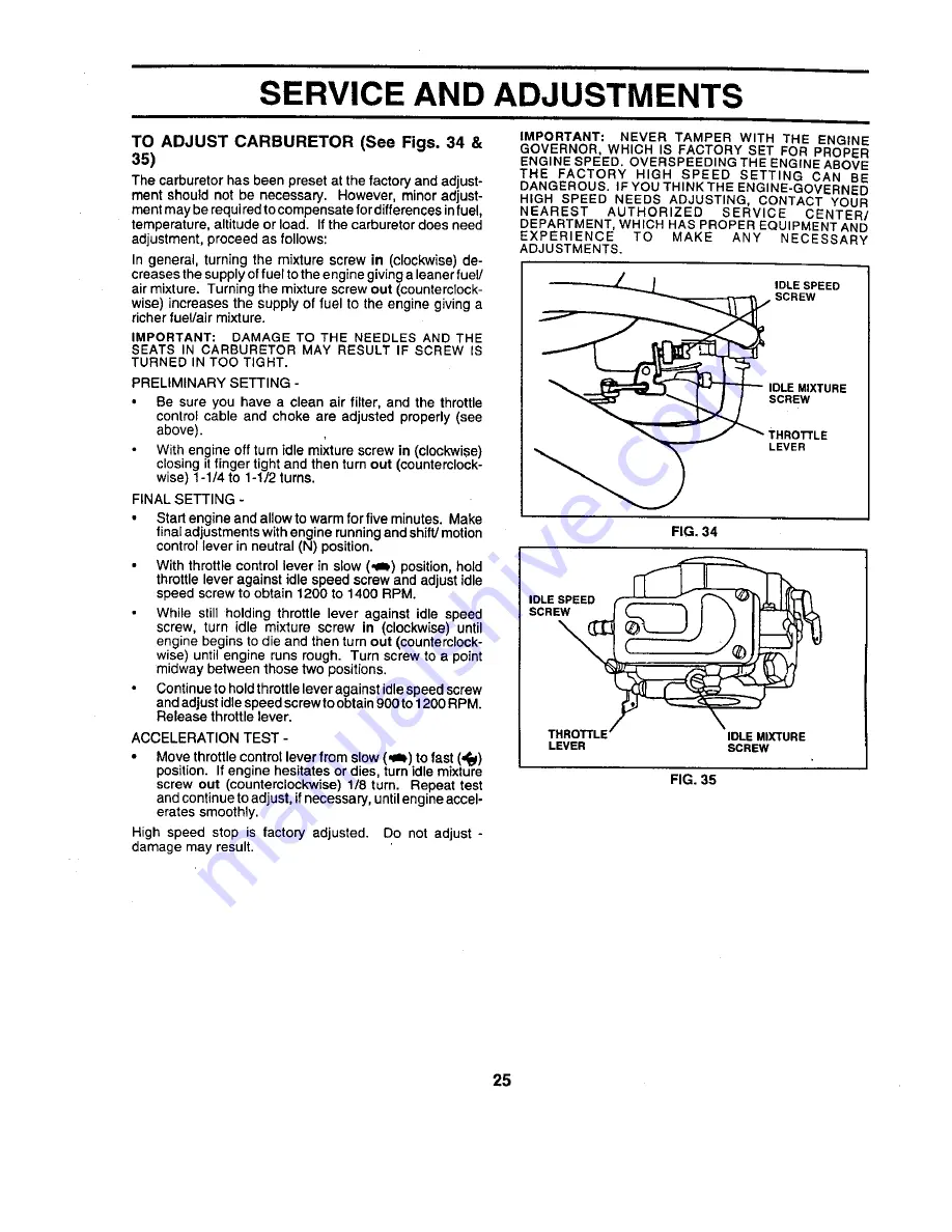 Craftsman Craftsman 917.258562 Скачать руководство пользователя страница 25