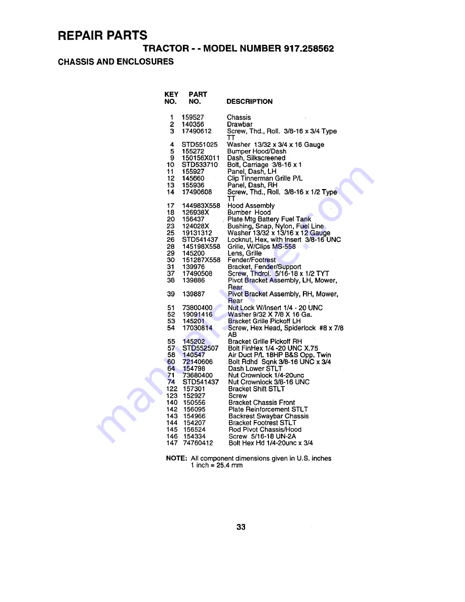 Craftsman Craftsman 917.258562 Owner'S Manual Download Page 33