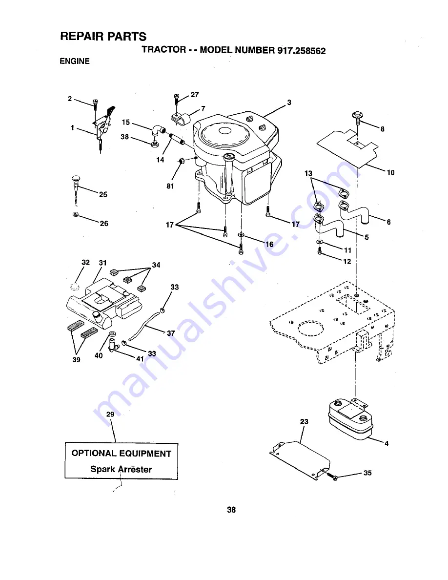 Craftsman Craftsman 917.258562 Скачать руководство пользователя страница 38