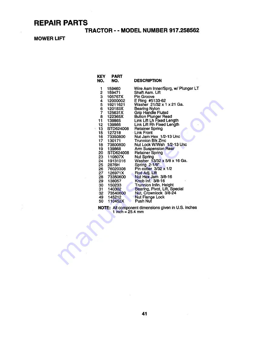 Craftsman Craftsman 917.258562 Owner'S Manual Download Page 41