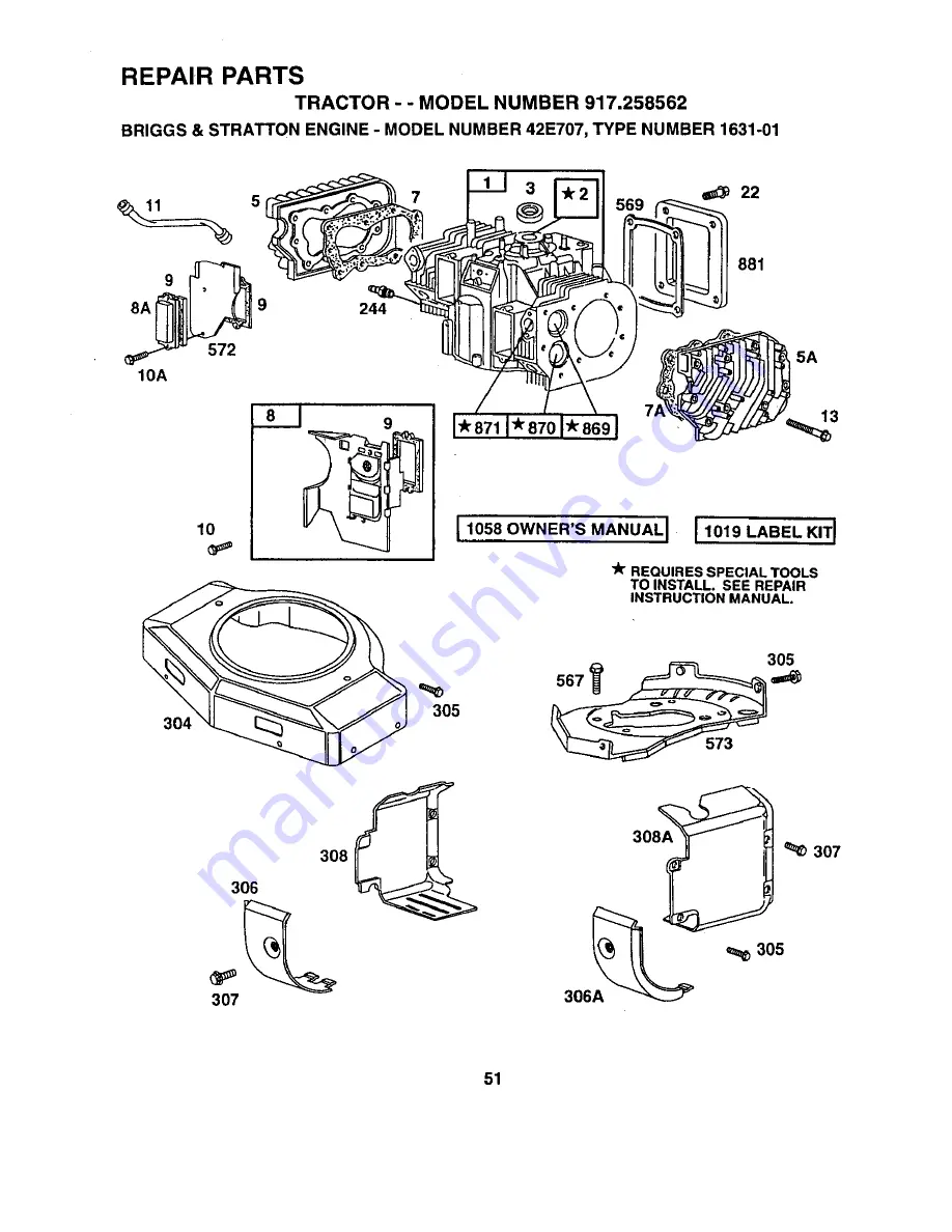 Craftsman Craftsman 917.258562 Owner'S Manual Download Page 51